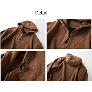 Sweat à capuche zippé oversize pour homme, en molleton de coton et polyester, pour l'hiver, vêtements décontractés, sportswear, streetwear, OEM, vente en gros - Product Image 3