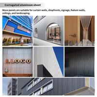 Panneaux muraux décoratifs d'intérieur, revêtement de colonnes, design de comptoir de réception, panneau ondulé en aluminium, alliage métallique d'aluminium