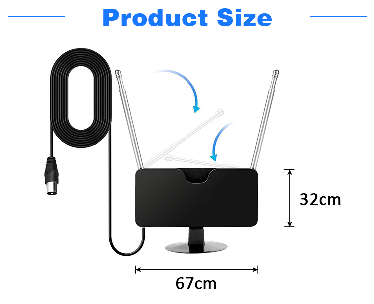 Telescopic FM DAB VHF UHF Omnidirectional HD DVBT Antenna