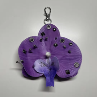 Tête de fleur d'orchidée Phalaenopsis artificielle réaliste décoration de mariage à la main pièce de pétale floral pour accessoires muraux de fleurs