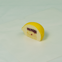 Nouveauté : Gâteau mousse au fromage à la crème chocolatée surgelée, faible en gras, certifié Halal, dessert en forme de citron 3D, boîte de collations