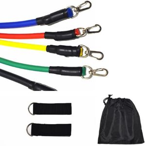 Hot Sale Home Gym <b>Workout</b> 11 Pcs Rubber Elastic Fitness <b>Band</b> Custom logo TPE Resistance <b>Band</b> Set - Product Image 3