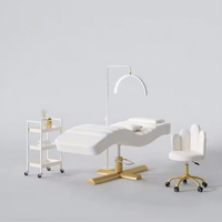 Nouveau design de mobilier de salon de beauté, fauteuil de massage multifonctionnel en cuir avec hauteur réglable et structure en métal et PU, à vendre