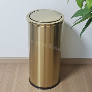 Thép Không Gỉ Trong Nhà Văn Phòng Tái Chế Thùng Rác Có Thể Thanh Lịch Kim Loại Nhà Container Với Mở Top Cấu Trúc Cho Phòng Tắm Thùng Rác Bin - Product Image 2