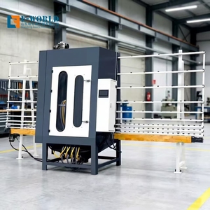 Automatic Vertical Glass <b>Sandblasting</b> Machine Easy Control Motor-Driven Abrasive Glass Blasting Equipment for Glass Processing - Product Image 1