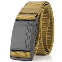 Ceinture en tissu tissé pour homme sur mesure, boucle magnétique en plastique, dégagement rapide, ceinture tactique en nylon extensible