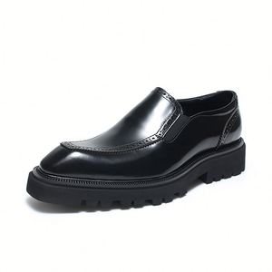 Top Luxury Designer High Quality Black and Brown Color Men's Elevator <b>Height</b> <b>Increasing</b> 7cm Dress <b>Shoes</b> - Product Image 3