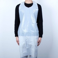 Tablier jetable en PE sur mesure, extra large, pour adulte, imperméable, résistant à l'huile, doux, durable, transparent, pour la cuisine et la restauration