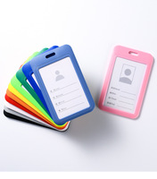 Porte-cartes d'identité et porte-badges en plastique PP couleur unie UHOO modèle 6608, prêt à être expédié, fabriqué dans le Zhejiang