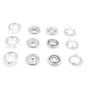 Kleurrijke Milieuvriendelijke Metalen 10Mm 11Mm Drukknop Voor Babykleding Kristallen Knopen Met Tand