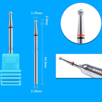 Outils professionnels 2026 : Embouts de ponceuse à ongles sphériques en carbure de tungstène pour le nettoyage des cuticules, 3/32''