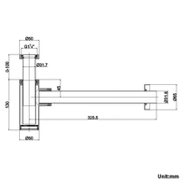 Kit de siphon de lavabo chromé G1 1/4 réglable en hauteur, mural, anti-odeur pour salle de bain