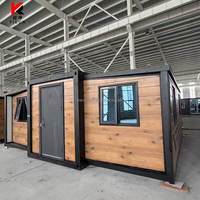 Maison conteneur préfabriquée de luxe entièrement meublée, étanche, pliable et extensible, 20 pieds ou 30 pieds