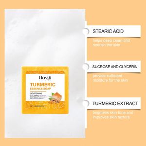 Savon Visage Naturel au Curcuma 100g pour Soin de la Peau, Nettoyage en Profondeur, Éclaircissement et Atténuation des Taches Brunes - Vente en Gros - Product Image 2