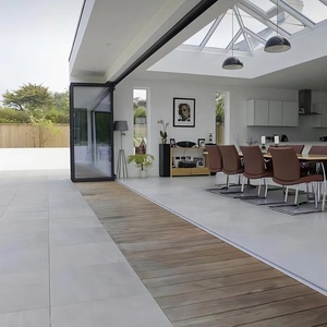 ประตูและบานพับอลูมิเนียมสไลด์สีขาว3แผง louvered Alu ขโมยลูกกลิ้งด้านบน trackless หน้าจอของช้อปปิ้งพับ - Product Image 4