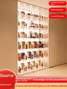 Vitrine multifonctionnelle en acrylique <span class=keywords><strong>à</strong></span> 5 étagères sur pied pour <span class=keywords><strong>vins</strong></span>, figurines, jouets - Rangement personnalisé, commercial, domestique, tendance, pour cadeaux - Product Image 2