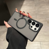 Funda Magnética Delgada Antigolpes para Samsung S23 S24 S25 S26 Ultra, Carcasa Trasera Mate Translúcida con Imán para Samsung A56