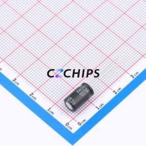 CG101MF711BP ตัวเก็บประจุอลูมิเนียมอิเล็กโทรไลติกผ่านรู D6.3xL11mm 100uF 20% 35V 185mA-120kHz - Product Image 2