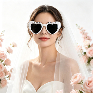Squadra all'ingrosso decorazione sposa occhiali da sole addio al nubilato decorazione del partito a forma di cuore occhiali da sole da sposa per essere occhiali da sole - Product Image 6