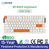 Clavier à interrupteurs magnétiques sur mesure OEM, disposition 75 %, à effet Hall, usinage de précision, alliage d'aluminium 6063, moules existants, prix usine