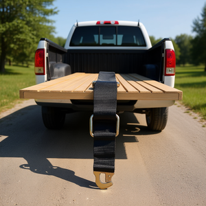 Sangle de fixation à boucle cargo, largeur 1,5 po x longueur 7,4 pi, avec crochet en J, en nylon, à cliquet, pour charge de 500 lb, lot de 8 - Product Image 2