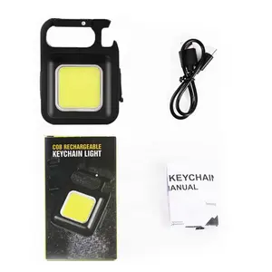 Mini 10W COB USB Rechargeable Magnetic Portable Work Light Pocket Led Worklight for Camping Hiking Outdoor Black Metal