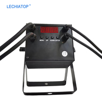 Lampu sorot LED COB Mini 80W portabel, lampu kaleng DMX kontrol 512 2 dalam 1 Putih Hangat dan putih untuk panggung teater Ballroom pernikahan