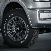 Jantes personnalisées en métal mat de couleur gris fusil 17"/18"/20" 8J/8.5J/9J PCD 6X114.3 6x139.7 pour Nissan/Mitsubishi/Isuzu/Hyundai / Kia/Great Wall/Haval