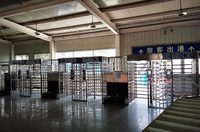 Pedestrian Access Control Gates Full Height Turnstile Singapore 304 Stainless Steel Anti-Tailgating Face Recognition SST