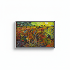 Elegant Van Gogh 'Red Vineyard' Printed <b>Canvas</b> Artwork - Home Decor,WHITE <b>FRAMED</b> <b>CANVAS</b> - Product Image 2