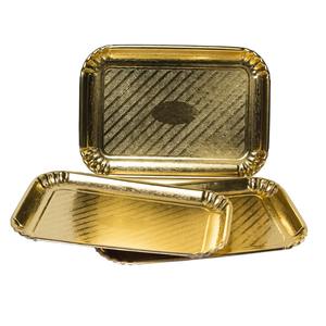SET DI 3 TEGOLE PER COTTURA FACILITATA IN CARTONE DORATO 23X31CM - Product Image 1