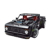 Mould King 13082S Camionnette noire à l'échelle 1:8, 3728 pièces, blocs de construction, modèle RC de collection pour les amateurs adultes
