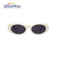 Vente en gros de lunettes de soleil UV400 vintage pour femmes rétro petit ovale tendance 2025 dégradé violet bleu Orange nylon classique élégant soleil