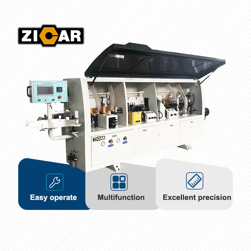 ZICAR 3 שלב מקצועי אוטומטי בנדר מכונה מפני JAYA 6 פונקציות עם מראש כרסום ריהוט ביצוע מכונות