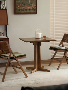 Square Teak <b>Coffee</b> <b>Table</b>-Middle Ancient Retro Style All Solid Wood Living Room Furniture for Commercial Home Hotel Cafe <b>Small</b> - Product Image 1