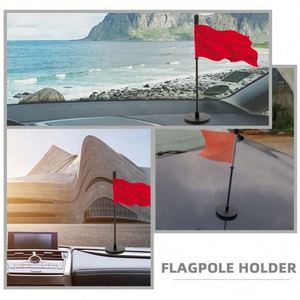 Drapeau de voiture en polyester 14*21cm avec impression personnalisée, support magnétique et mât flexible en fibre de verre – Offre Spéciale 2024, Excellent Prix, Décoration - Product Image 6
