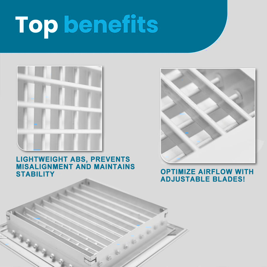 Square Ceiling Diffuser Double Deflection HVAC Vent Grille for Home ...