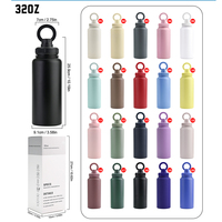 Gobelet Personnalisé 32 oz, Revêtement en Poudre, Double Paroi Isolée sous Vide, en Acier Inoxydable, Bouteille d'Eau MagSafe avec Support Téléphone