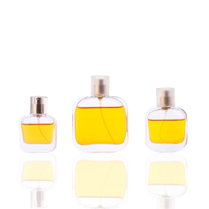 Vente de gros Bouteille de parfum plate transparente de haute qualité avec texture en relief Bouteille de parfum en verre - Product Image 2