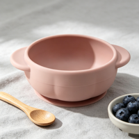 Bol d'alimentation pour enfants en silicone, résistant aux morsures, à forte aspiration, avec doubles poignées en forme de citrouille, récipient alimentaire pour bébés