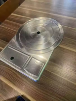 Barbecue de table commercial de style coréen, OEM, au butane et au charbon de bois, sans fumée, double usage, en acier inoxydable, avec système de sécurité tactile pour la flamme