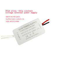 Alimentation externe ultra-mince DJYOKE 5V 1A à tension constante AC-DC pour maison intelligente LED 220V/240V, sortie unique 09 83%