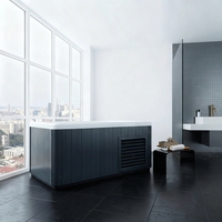 1-2 Personen Holz-Eisbadewanne Neues Design Outdoor Fitness Erholungs-Kaltwasserbecken mit Wasserkühler Traditioneller Stil