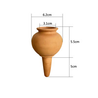 DIHAO Arrosoir en céramique rouge avec dispositif d'irrigation goutte-à-goutte automatique, indispensable pour l'entretien des plantes sans effort, parfait pour la maison et un incontournable en voyage