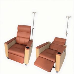 Luxury Single Sofa Clinic/Hospital Infusion <b>Chair</b> with Steel Frame <b>for</b> IV Drip Waiting Leather & PU Material - Product Image 3