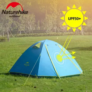 Naturehike P-series nuovo UPF50 + Outdoor Palo di Alluminio carpas de di campeggio di Doppio Strato Resistente Alle Intemperie 2 persona tenda di Campeggio tenda