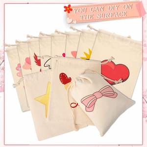Custom Logo Printed Recyclable Muslin Cotton Shoe Clothes Shopping Bag Luxury Drawstring Gift Handbag <b>Purse</b> Customizable <b>Sizes</b> - Product Image 3