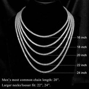 Collier chaîne tennis glacée en gros 3/4/5MM plaqué or blanc brillant avec diamants en moissanite pour femmes style hip hop - Product Image 5