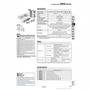SMC Pneumatics Air Slide Table (Tabla de deslizamiento de aire) - Product Image 1