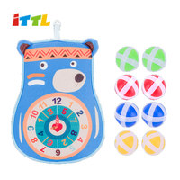 Jouets sensoriels interactifs d'intérieur pour bébé de 6 mois Jeu de fléchettes de sport avec cible de lancer de balle collante Jouet parent-enfant en plastique